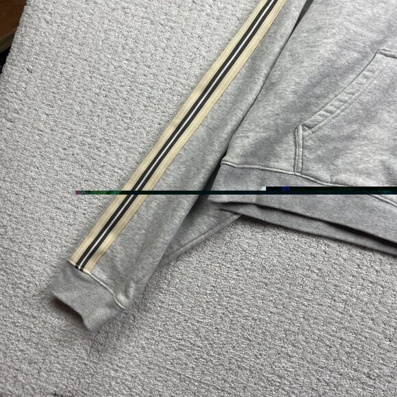 TNA Aritzia Cropped Hoodie Womens Size M White Icon Striped Sleeves Cozy Read - Picture 2 of 16